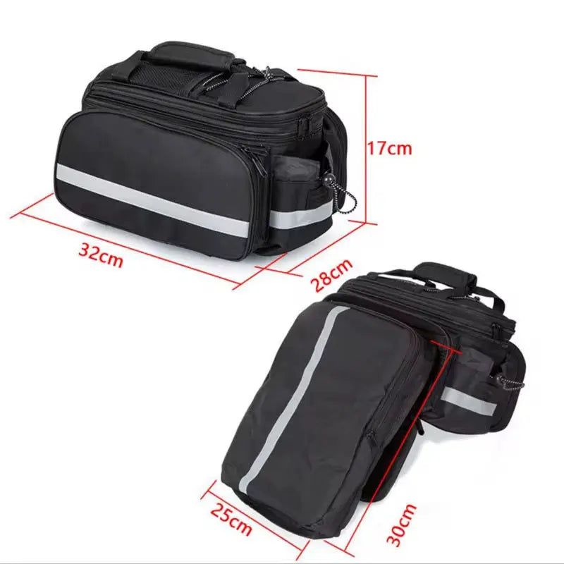 Multifunctional Rear Bike Bag with Expandable Pannier Saddlebags Epic EBike Adventures