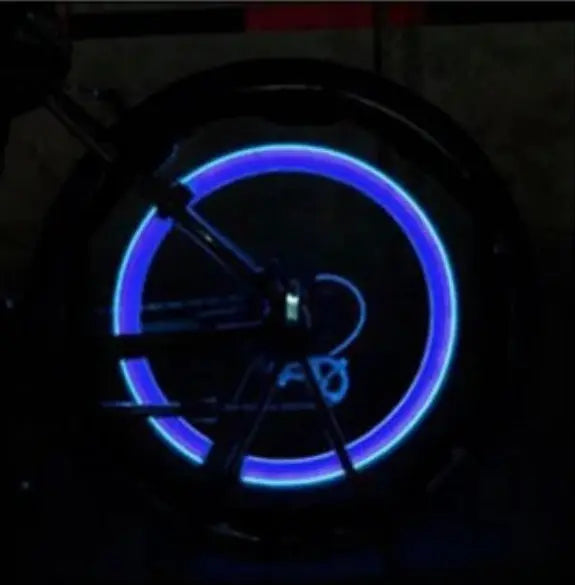 Mason James bicycle valve ebike light LED four color options, bike looks spectacular! Quality and affordable! Epic EBike Adventures