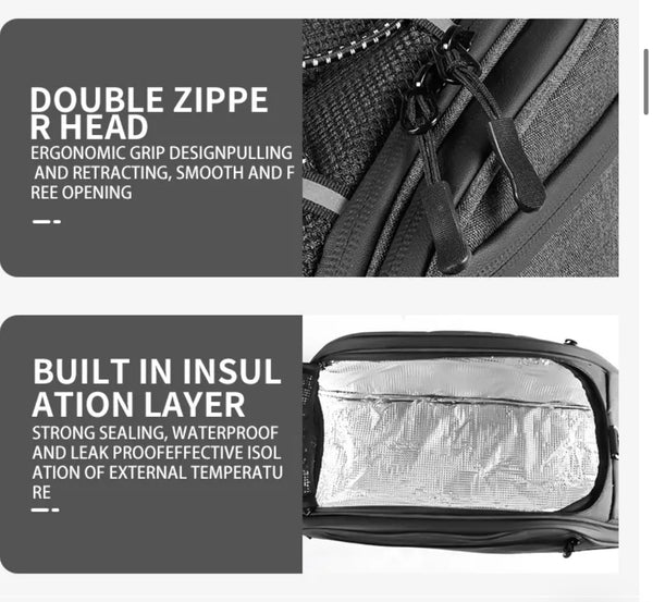 Rear Rack Bag! Insulated with shoulder strap! Expanding side storage pockets! Durable!