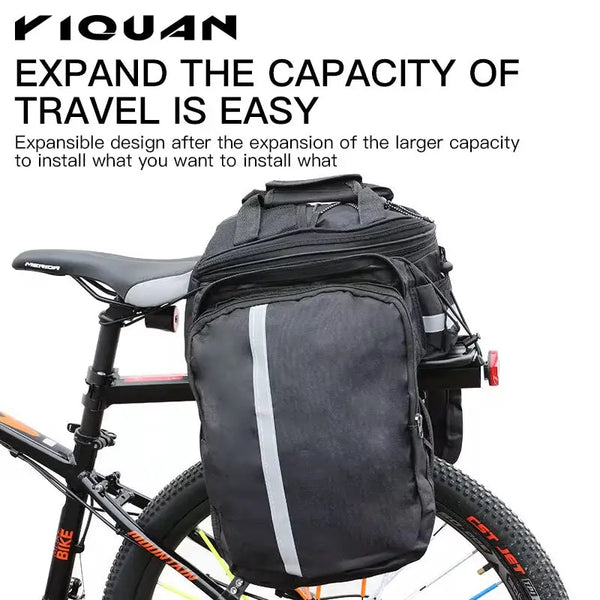 Multifunctional Rear Bike Bag with Expandable Pannier Saddlebags Epic EBike Adventures