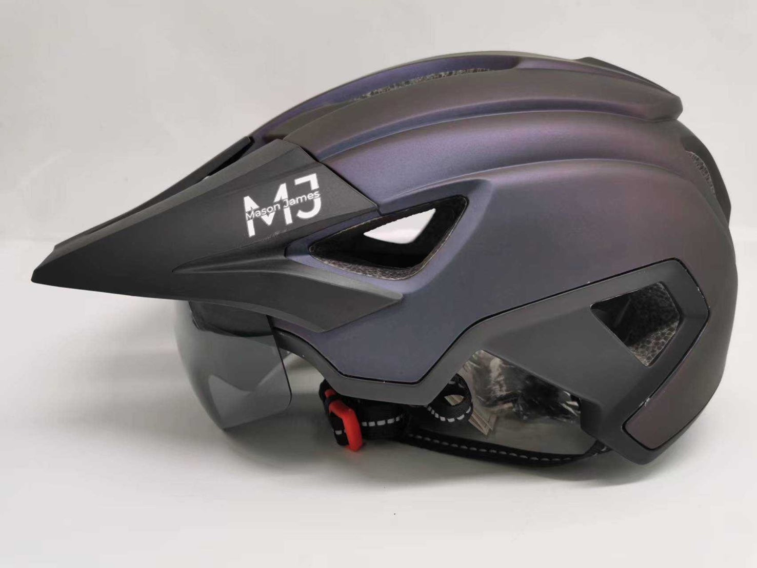 Mason James lightweight electric bike helmet with removable sun visor